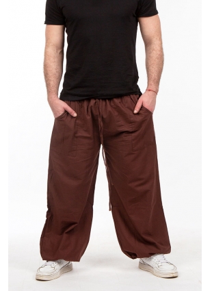 Однотонные брюки Holi коричневые