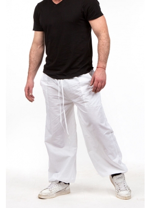 Однотонные брюки Holi белые