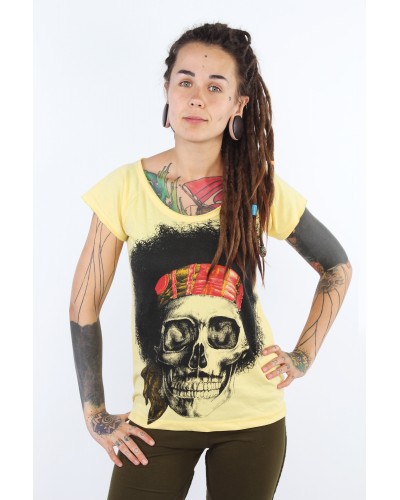 Женская футболка Hippie scull