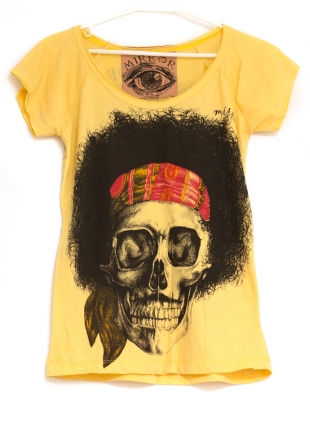 Женская футболка Hippie scull