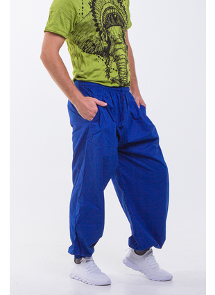 Однотонные брюки Aftab ярко-синие