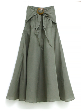 Юбка с кокосовой пряжкой цвет асфальт