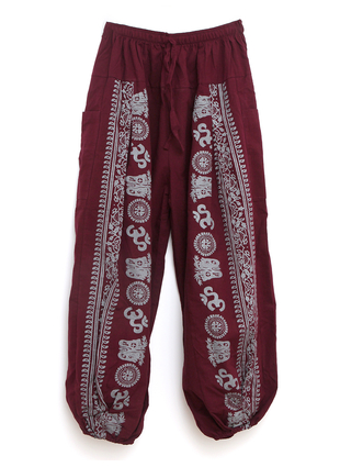 Брюки Иероглиф легкие фиолетовые