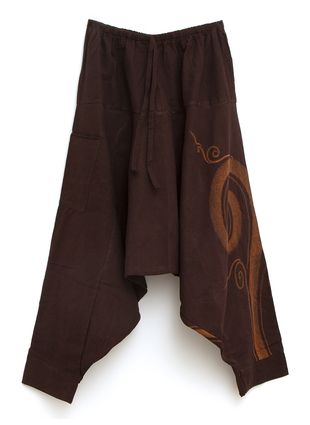 Шаровары Спираль темно-коричневые