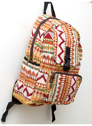 Рюкзак Lombok бежевый зигзаг