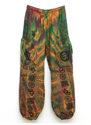 Брюки Иероглиф плотные тай-дай