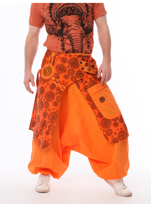 Шаровары Trance узоры оранжевые