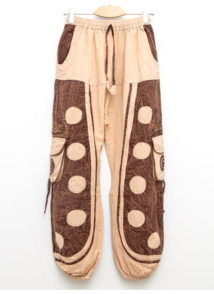 Брюки Alien бежевый+коричневый