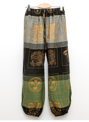 Брюки Patan зеленый+желтый