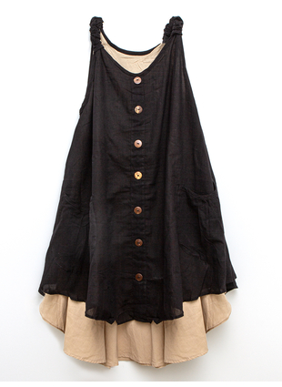 Платье Семь пуговиц черное