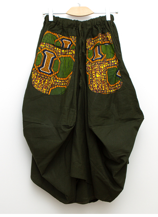 Юбка Trance зеленый+оранжевый