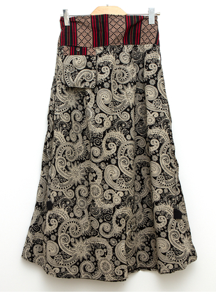 Длинная юбка Орнамент чб