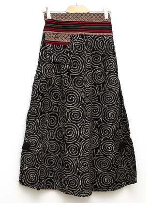 Длинная юбка Спирали чб
