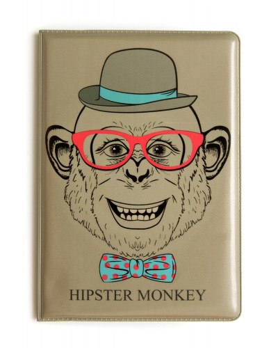 Обложка на паспорт Hipster monkey