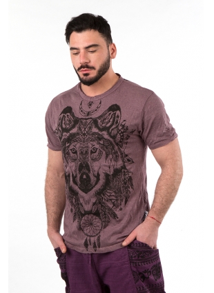 Мужская футболка Sure Волк коричневая